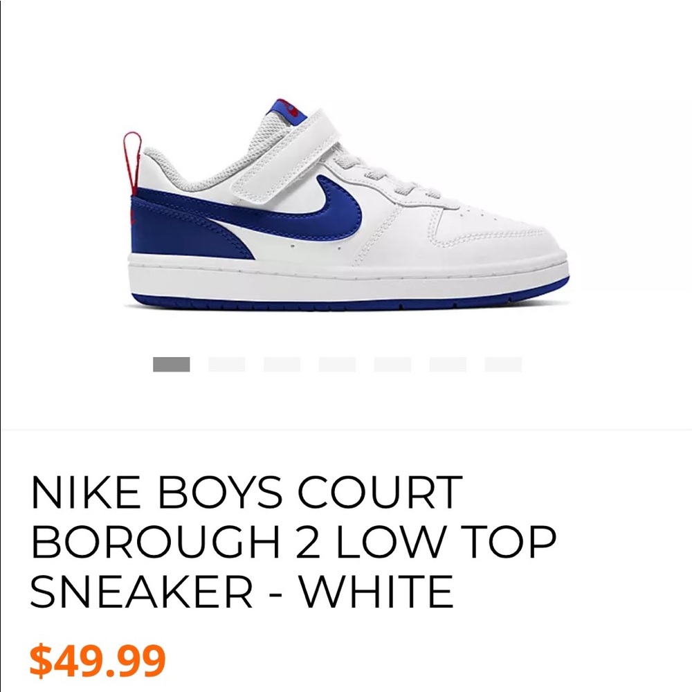 NIKE Court Borough Low 2 sneakers, size 10.5c